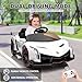 Kids Ride On Car, ElectraSpeedy Licensed Lamborghini Veneno 12V7Ah Battery-Powered Electric Vehicle w/Parent Remote, Rocking Mode, 3 Speeds, LED Light, Music, & Horn, Ride on Toy for Boys Girls, White