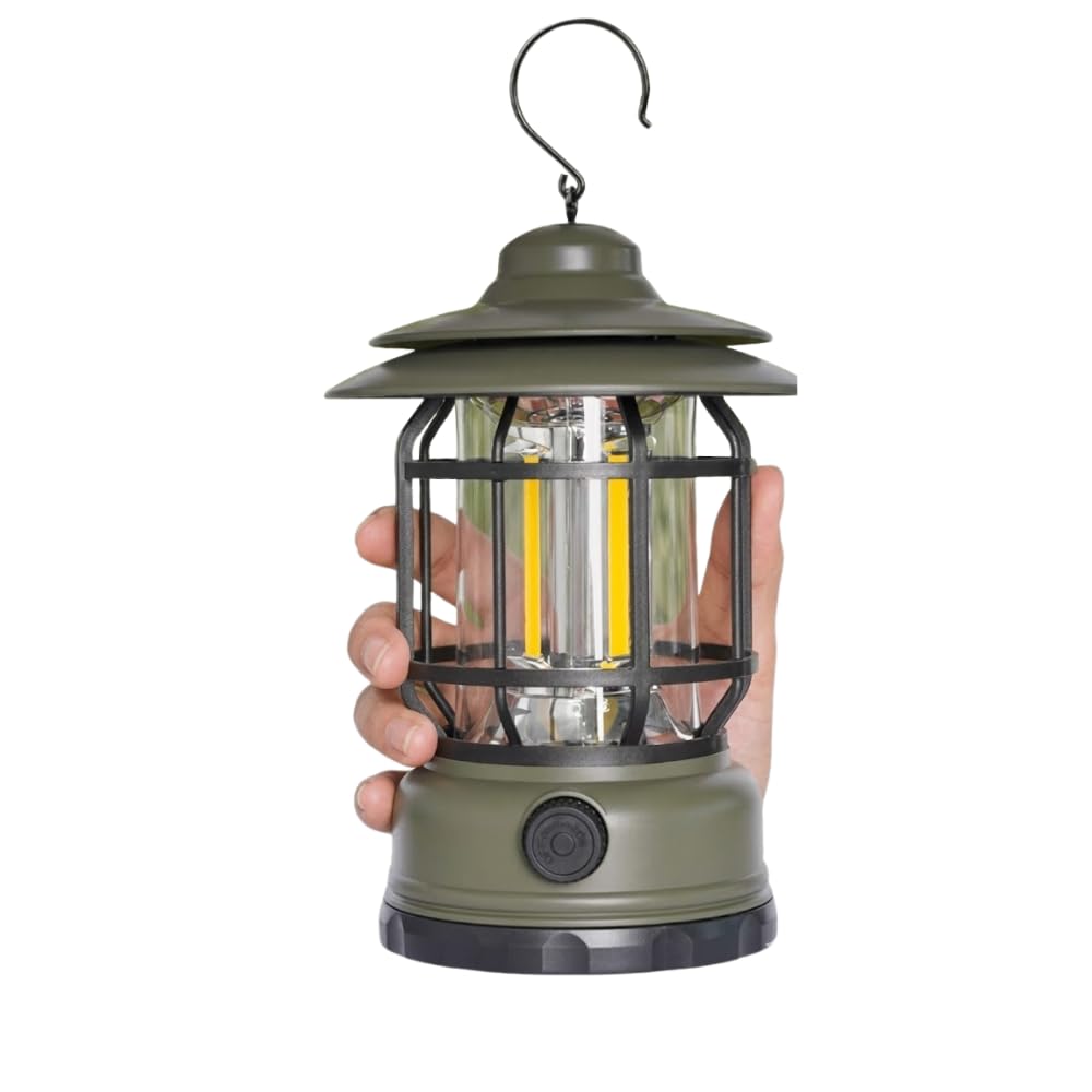 Drumstone (𝐒𝐩𝐞𝐜𝐢𝐚𝐥 𝟏𝟓 𝐘𝐞𝐚𝐫𝐬 𝐖𝐚𝐫𝐫𝐚𝐧𝐭𝐲) Rechargeable Camping Lantern with 1200mAh Battery, LED Light with Hook, Waterproof Portable Outdoor and Indoor Camp Light for Hiking-picture-35