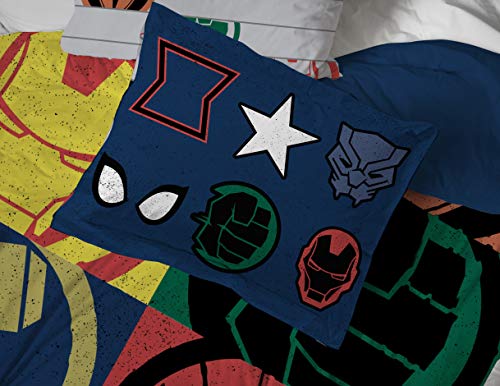Image of Marvel Avengers Full Size Comforter Set 7 Piece Kids Bedding, Multi