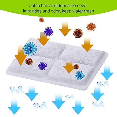 Anself 4 PCS filtro de Filtro de Água e Esponja de Carvão Vegetal definido para Pet Fonte Cáes Gatos