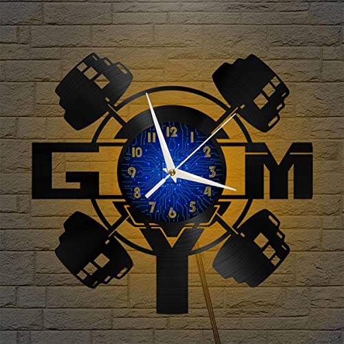 Horloge de gym en vinyle 12 pouces SZGFR idéale pour salon sportif - 2