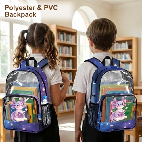 Sac à dos transparent robuste et grand sac à livres imperméable collège - 2