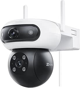 EZVIZ 8MP (4MP+4MP) Dual Lens Outdoor WiFi Surveillance Camera, 360° Outdoor Camera, Color Night Vision, Person/Vehicle Detection, Two-Way Audio, Waterproof, C90 Dual asin的图片
