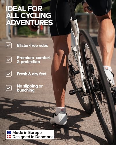 DANISH ENDURANCE Cycling Socks, Low-Cut, Breathable for Men & Women, Unisex, 3-Pack3