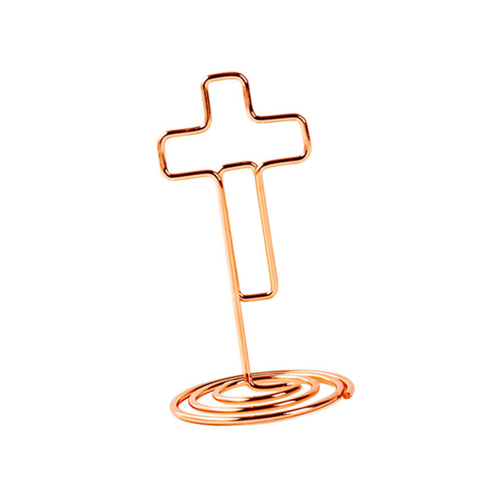 Xjdzineq 100Pieces Metal Memo Clip Holder Set Table Number Card Display Stand Card Holder Metal Texture for Desk Photo Display