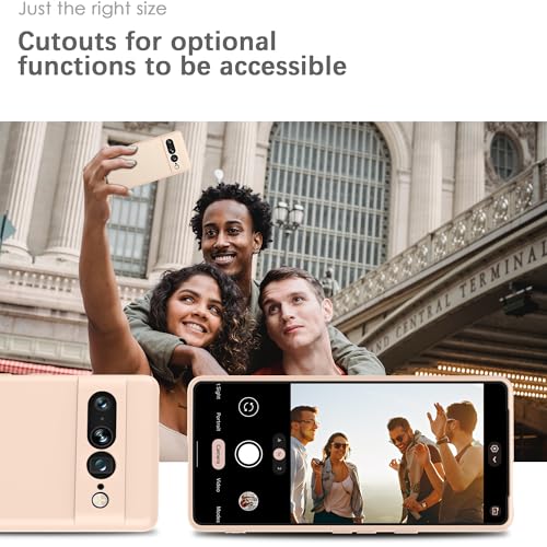 Image of YATWIN Silicone Back Case for Google Pixel 7 Pro, Soft-Touch Phone Back Cover for Google Pixel 7 Pro - Link Pink