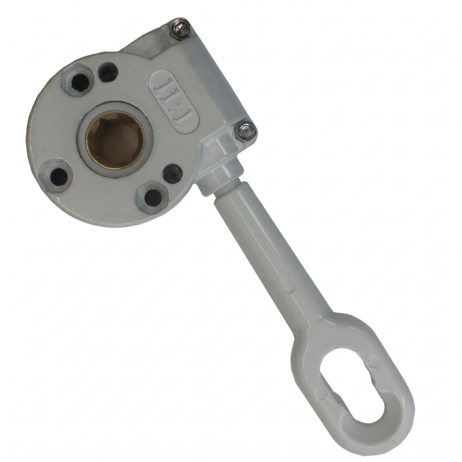 11:1 Awning Crank Gearbox Copper Core Component Heavy Duty Sunshade Crank Gearbox Even Adjustment Manual Awning Gear Head, 11-1 White Head-image-22