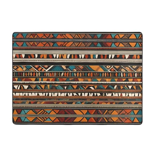 Tapis de sol ethnique grand format aux finitions douces et soignées - 2