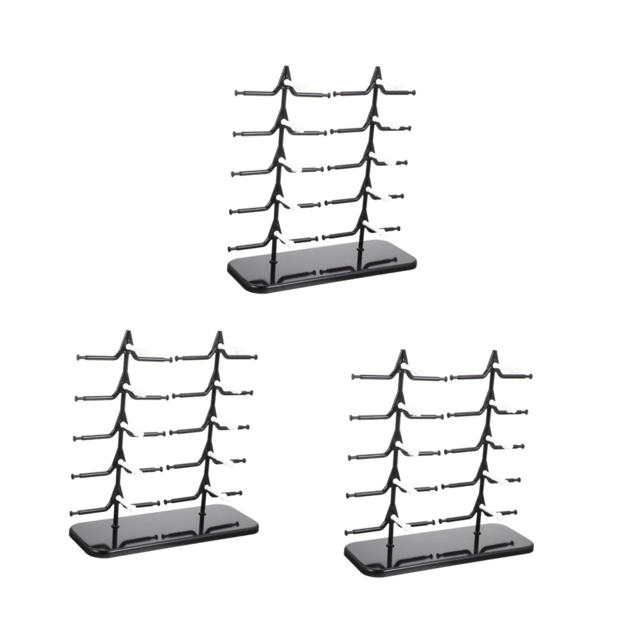 Healeved 3 Stück Brillenständer Kunststoff Sonnenbrillen Halterung Stabiler Aufbewahrungsständer für Sonnen Optische Brillen Praktischer Organizer für Shop und Zuhause