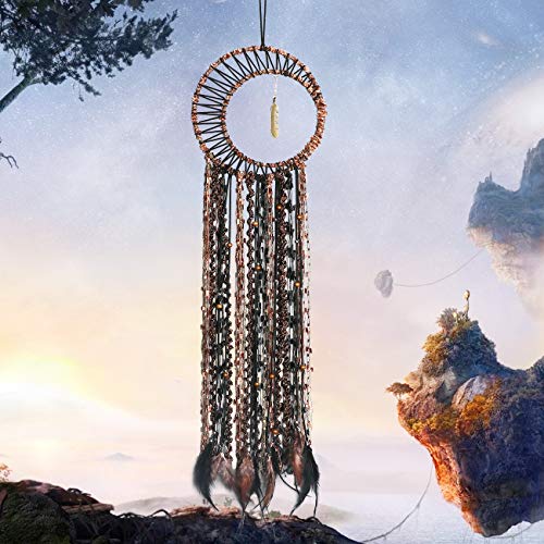 LOMOHOO Dream Catcher Gold Feather Pendant Handmade...