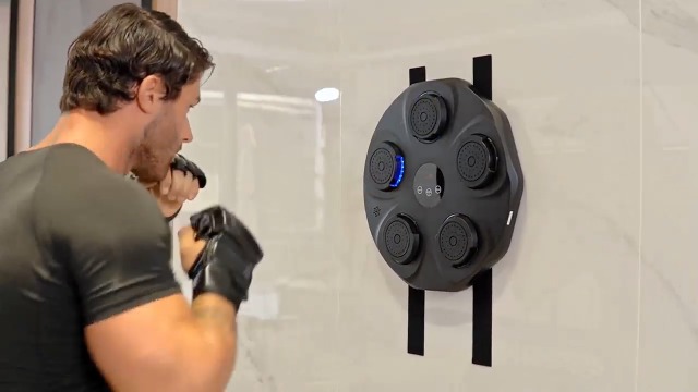 semai Music Boxing Machine, Machine à Boxe Musique Bluetooth, 9 Modes de Vitesse et Mode Comptage Musique Power Boxing Machine de Boxe pour Adultes Enfants Music Punch Entraînement de Boxe