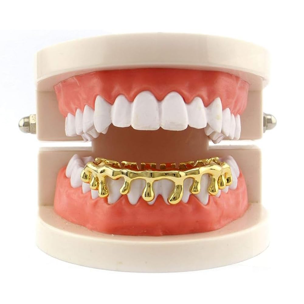 SSyang Hip Hop Teeth Grills for Mouth Braces Decoration, with 2 Silicone Moulds - Image 3