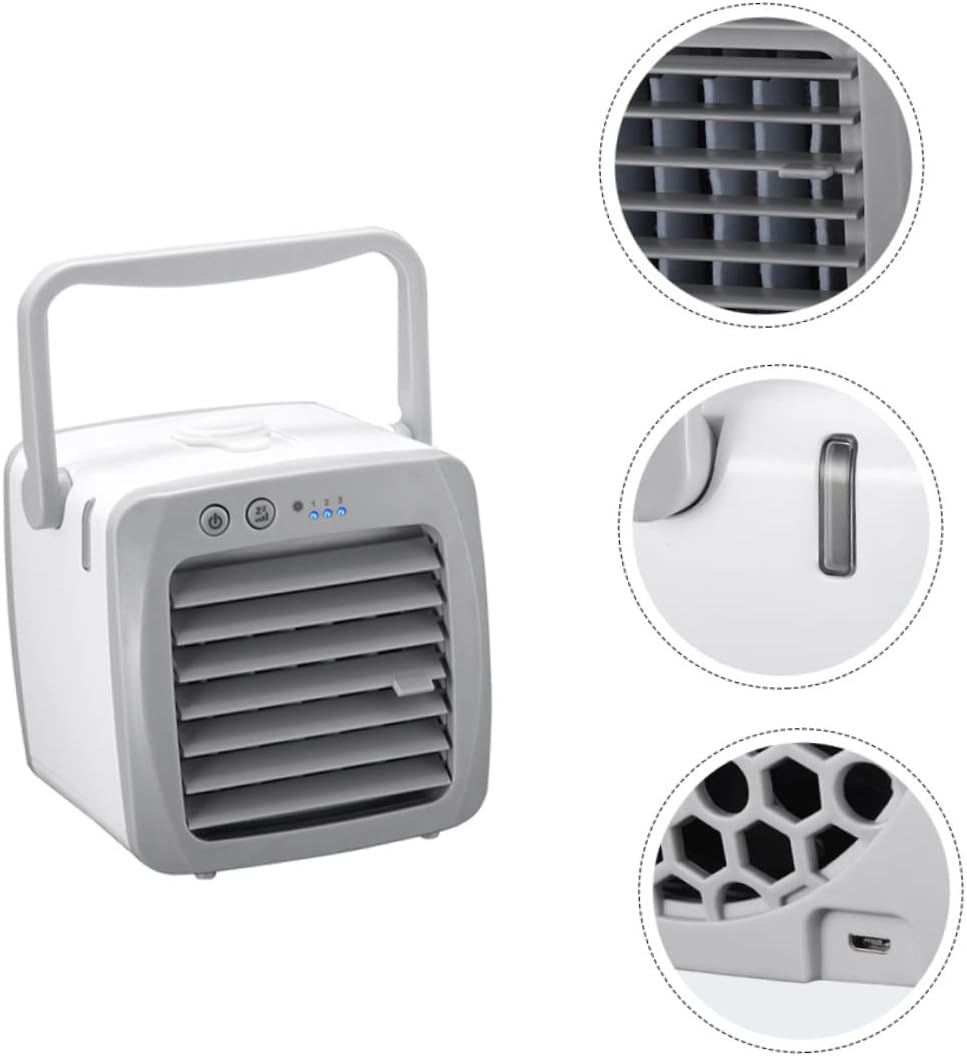 Cabilock 1pc Mini Air Conditioner Usb Fan Portable Desktop Air Cooler for Home Office School and Outdoor Use Energy-saving Humidifier Low Power Consumption