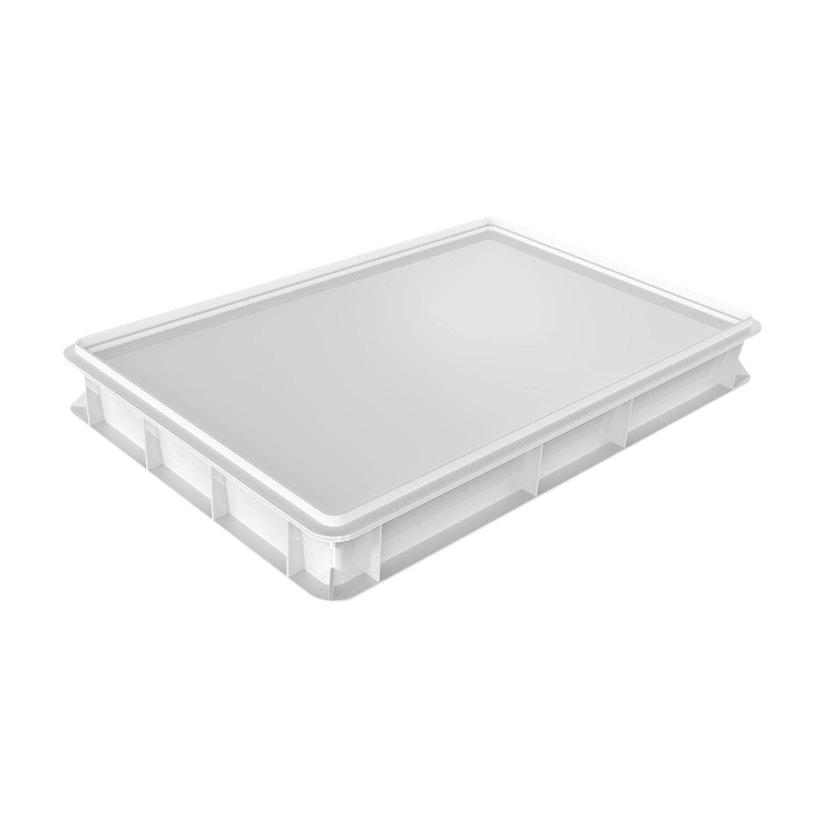 Caja de Fermentación de para Pizza Contenedor de con Tapa Cuadrada Diseño Apilable Que Ahorra Espacio Material PP Adecuada para, 60cmx40cmx7.5cm
