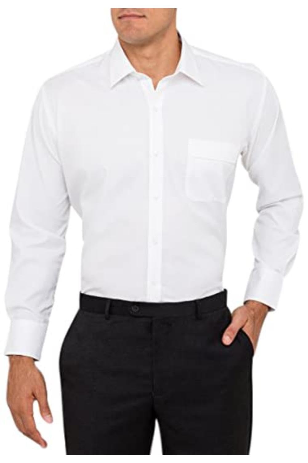 Van Heusen Men's Classic Relaxed Fit Shirt Dobby Stripe - Classic Fit