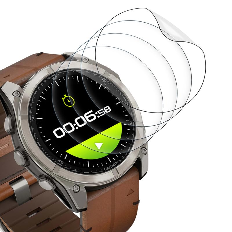 SkyKeep (4 Stücke für Schutz Garmin Fenix 8 51mm Displayschutz, für Folie Garmin Fenix 8 51mm Schutzfolie Screen Protector (Soft TPU)(HD Displayschutzfolie)(Ultra-klar)(Anti-Bläschen)(Anti-Kratzen)