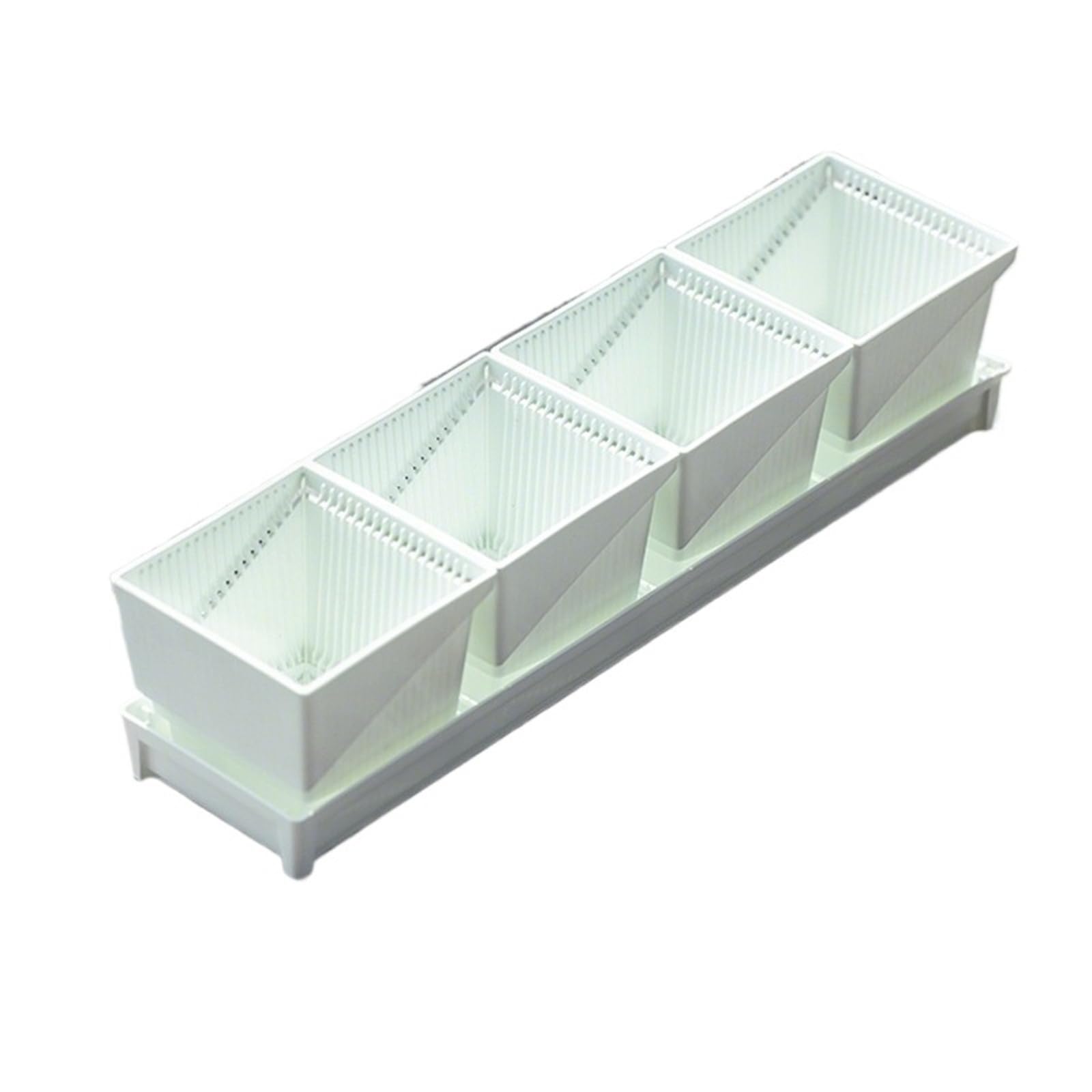 WENYOG Plant Pots Meshpot Windowsill Herb Planter Herb Garden Planter Indoor(4 pcs 10cm baimu set)
