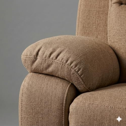 Image of Amazon Brand - Solimo Elira | Single Seater Sofa Recliner | Manual Recliner (Velvet Beige)
