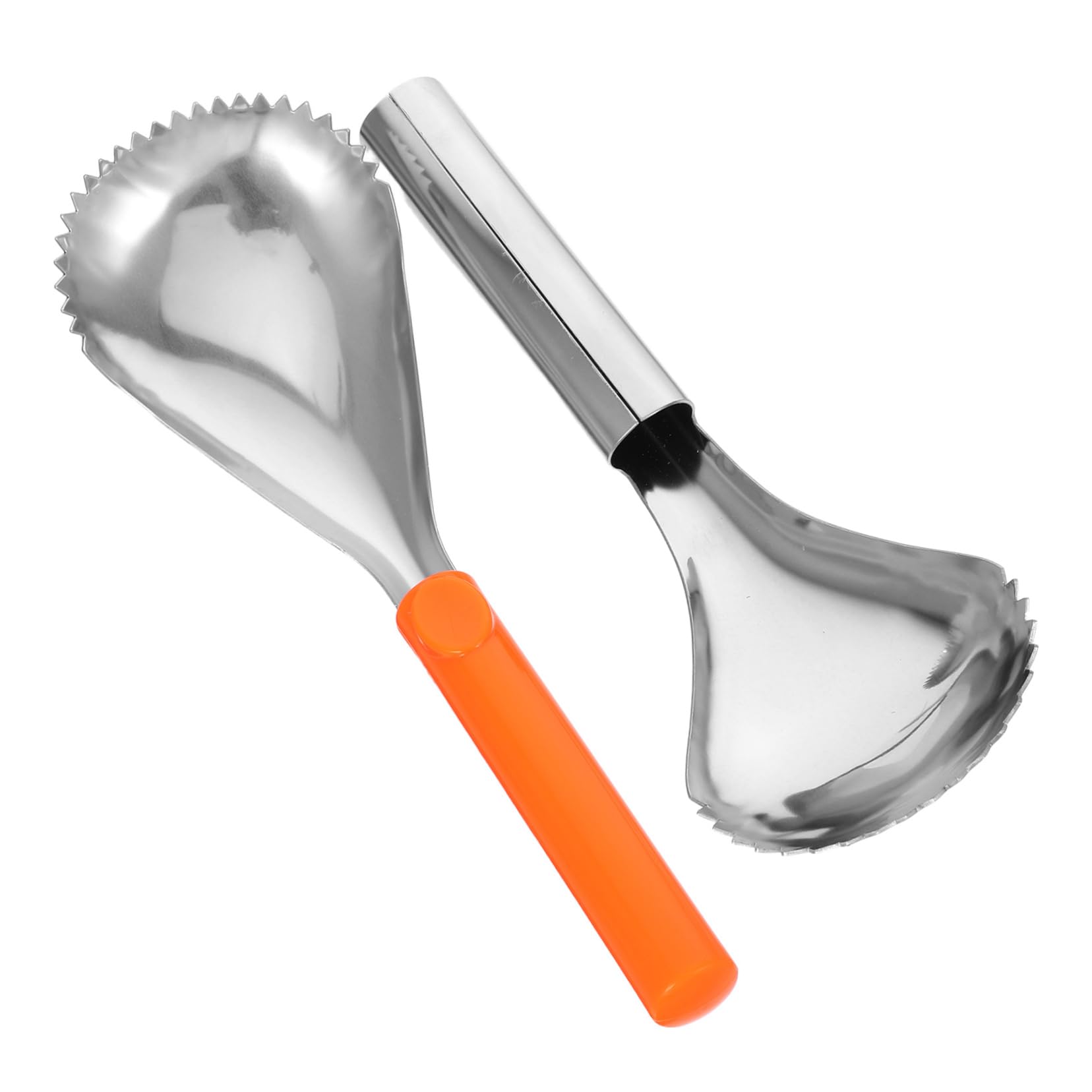 Mikinona 2pcs Pumpkin Pulp Remover: Pumpkin Fruit Corer Scoop Serrated Edge Fruit Scraper Stainless Steel Vegetable Core Remover For Kitchen