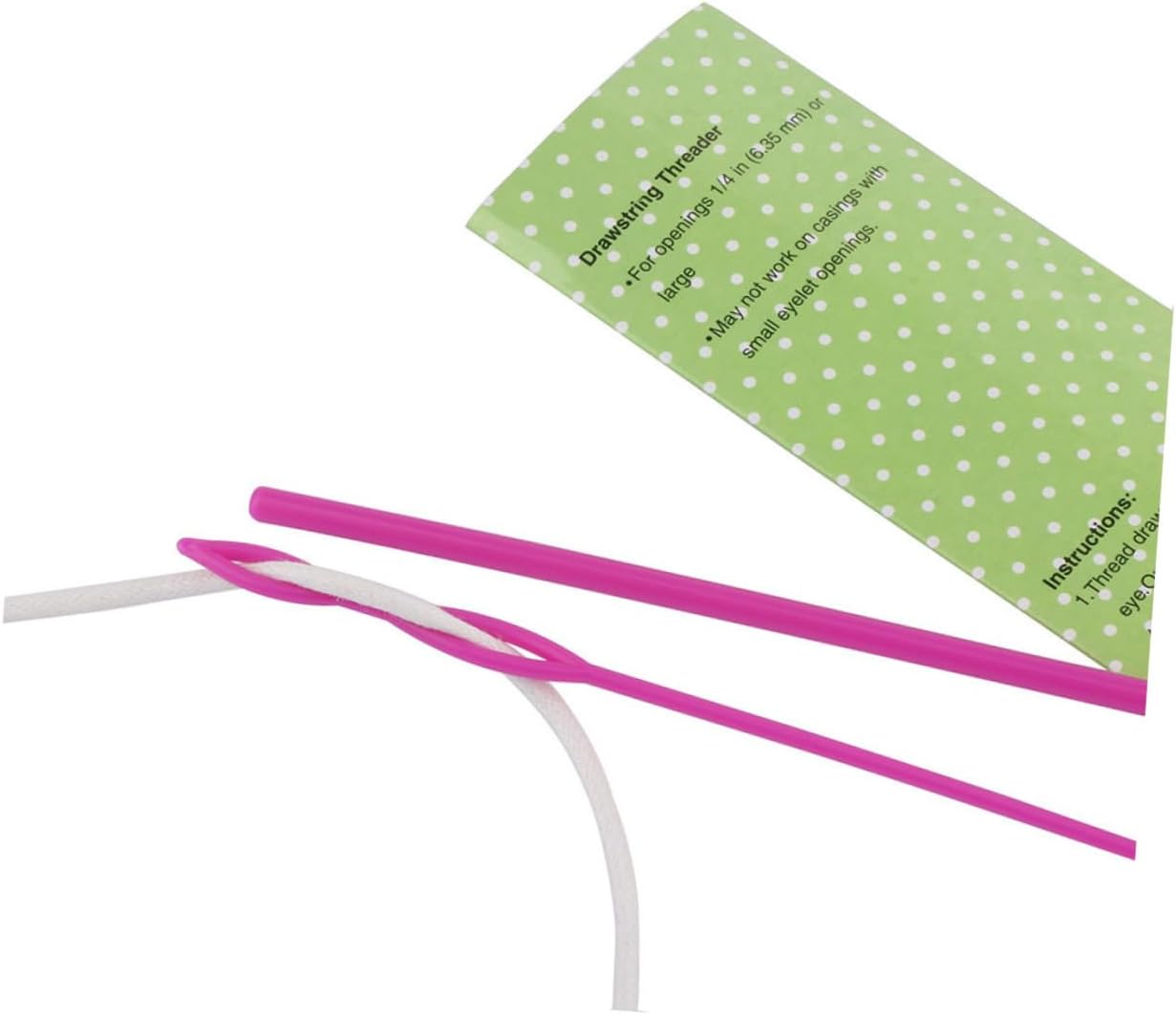 STOBOK 6sets Plastic Drawstring Threader Easy to Use Sewing Tool for Crafts Includes Metal and Plastic Inserters for Household Threading Projects