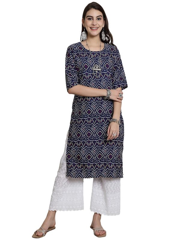 Image of 7Threads Kurti||Kurta for Women||Kurti for Women||Crepe Kurta||Kurti||Kurti Crepe for Women||Crepe Kurtis for Women||Kurtis for Women Kurtis for Women (Pack of 2)