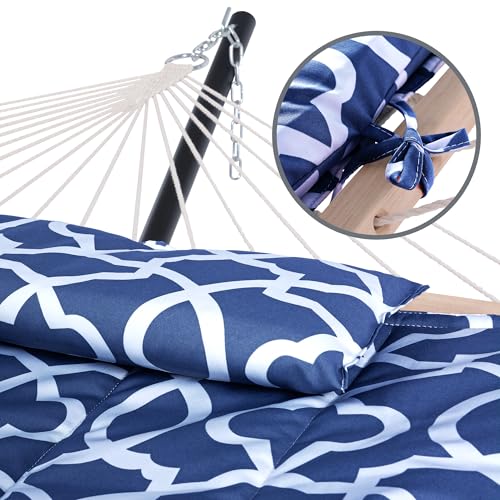 Image of SUNCREAT Hammocks Replacement Hammock for Stand, 475 lbs Capacity, Two Person Backyard Hammock with Pad for Outside, Dark Gray Pattern