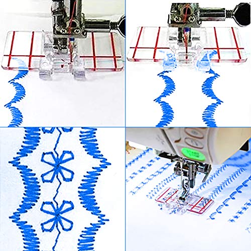 Pies prensatelas VANICE 2 pcs para máquina de coser miniatura 4