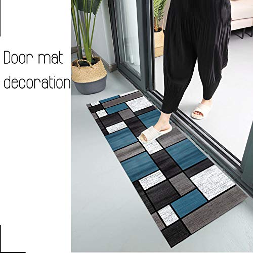 Tapis Cuisine Devant evier Tapis de Couloir Lavable antiderapant Long Absorbant Moderne Motifs Géométriques pour Salon, Chambre, Les Chambres Jeunes Adulte Fille Garcon Gris Noir Rouge Beige – Image 3