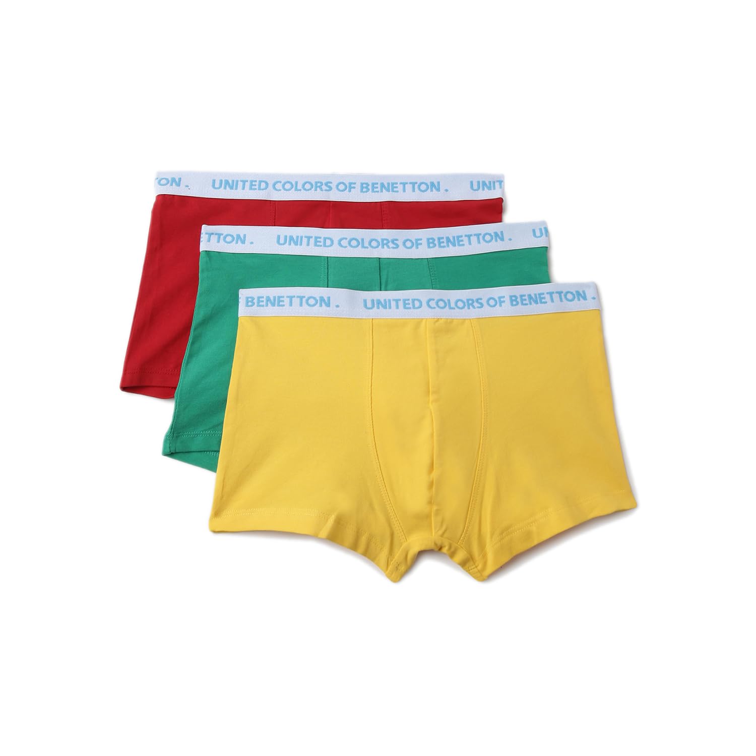 UNITED COLORS OF BENETTONPack of 3 Solid Colour Low Rise Boxer Briefs
