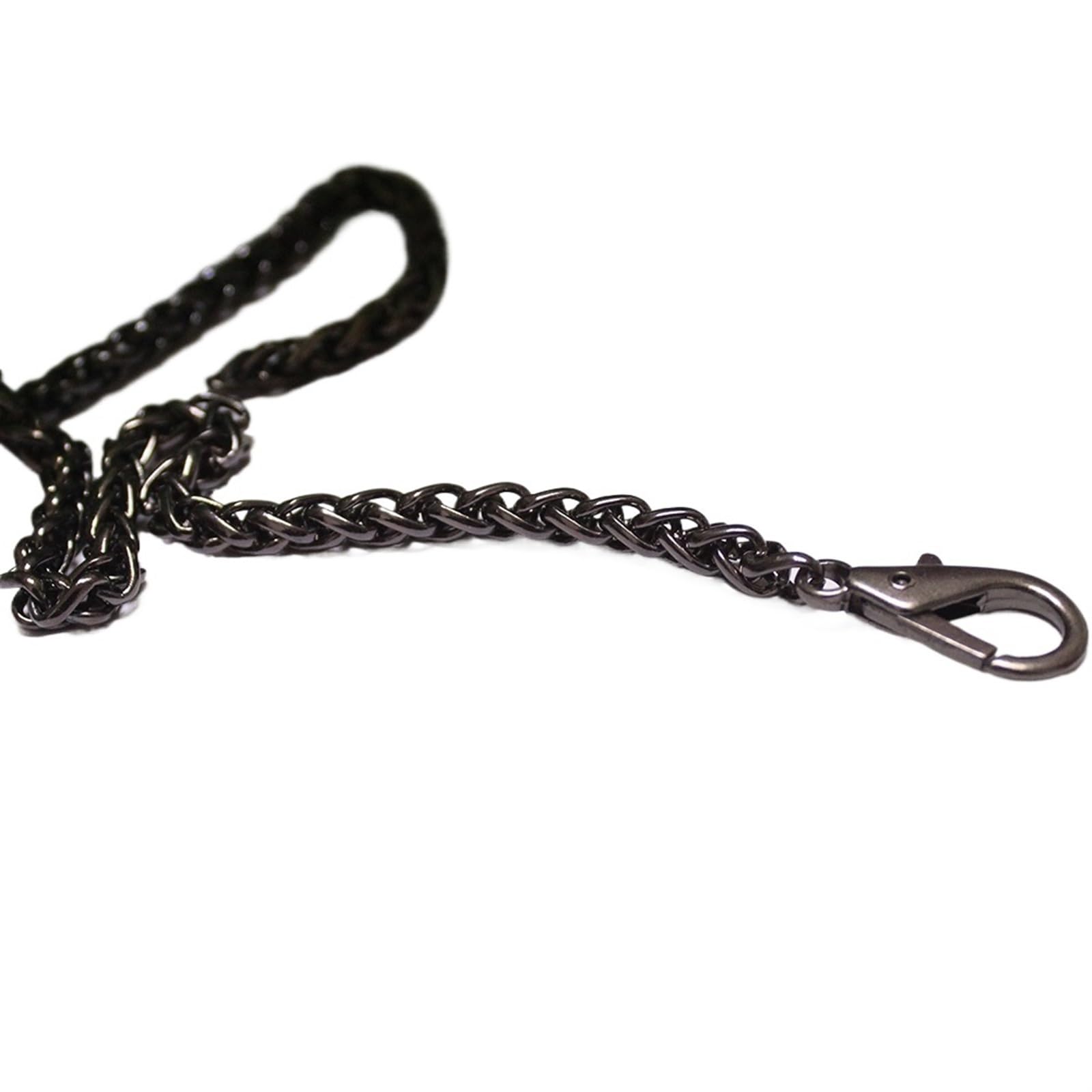 Chaîne de sac à main noire 120cm en métal pour bandoulière de rechange