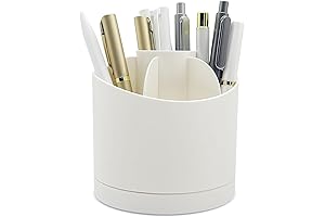 Rotating Brush Holder Organizer, Multi-Functional Desk Pencil Holder Stand