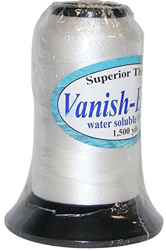 Superior Threads - Vanish-Extra Water Soluble Thread Spool for Basting, Trapunto, and Apparel Sewing, 1,500 Yds.