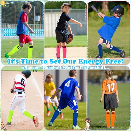 Sarfel Kids Youth Soccer Socks Boys Adult Kids Baseball Socks Men Women Girls Softball Accessories Youth Football Team Sport4