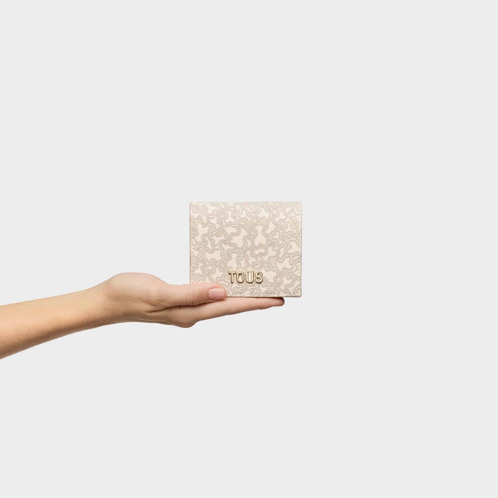 Tous Cartera Pequeña Beige, para Mujer, Medidas 8,7 x 10 x 3 cm, Colección Kaos Mini Lines