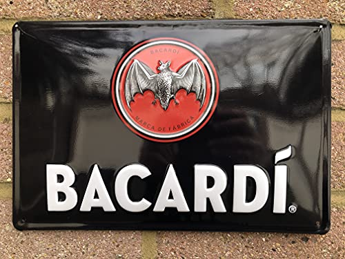 Preisvergleich Produktbild BACARDI quer, gestanztes 3D-Metallbild Pub-Schild