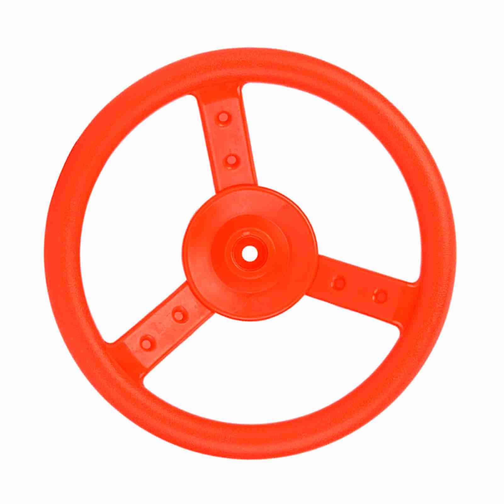 TOPINCN Volante in Plastica per Parco Giochi per Bambini, Robusto e Durevole, Ruota Liberamente per Altalena, Diametro Giallo da 10,4 Pollici, Adatto per Parco Giochi (rosso)