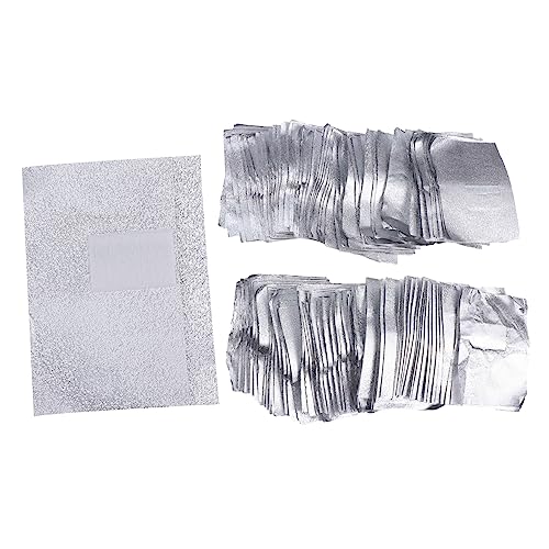 PartyKindom Nail Polish Remover Wraps 500pcs Set Foil Wraps for Manicures Nail Art Polish Remover Tin Foil Travel-friendly Disposables