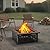 Panovue Multifunctional Fire Pit Table 32 inch Square Metal Firepit Stove Backyard Patio Garden Fireplace for Camping, Outdoor Heating, Bonfire and Picnic