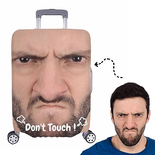 DIYKST Custom Face Luggage Cover Personalized Suitcase Protector With Photo Customized Text Funny Baggage Cover Dust Resistant 4 Sizes2