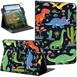 Case for Amazon Fire Max 11 Tablet (13th Generation, 2023 Release) 11", 360° Rotating Folio Stand Protective Cover, Slim PU Leather Shockproof Shell with Auto Sleep/Wake, Cute Dinosaur Pattern