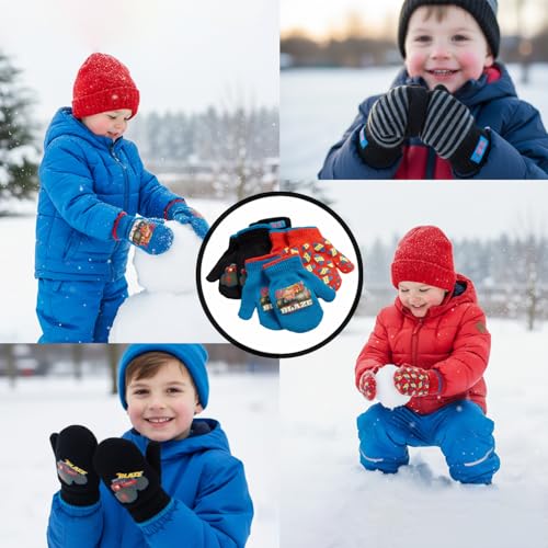 Image of Nickelodeon Boys 4 Pack Mitten or Glove Set: Paw Patrol and Blaze (Toddler /Little Boys)