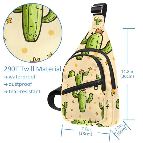 Mochila cruzada de cactus para senderismo viajar y correr riñonera ajustable unisex 4
