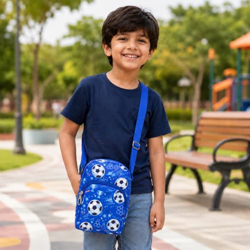 Image of Asera Kids Messenger Bag for Girls | Adjustable Crossbody Sling Bag with Front Pocket | Lightweight Travel Shoulder Bag for School, Picnic & Daily Use