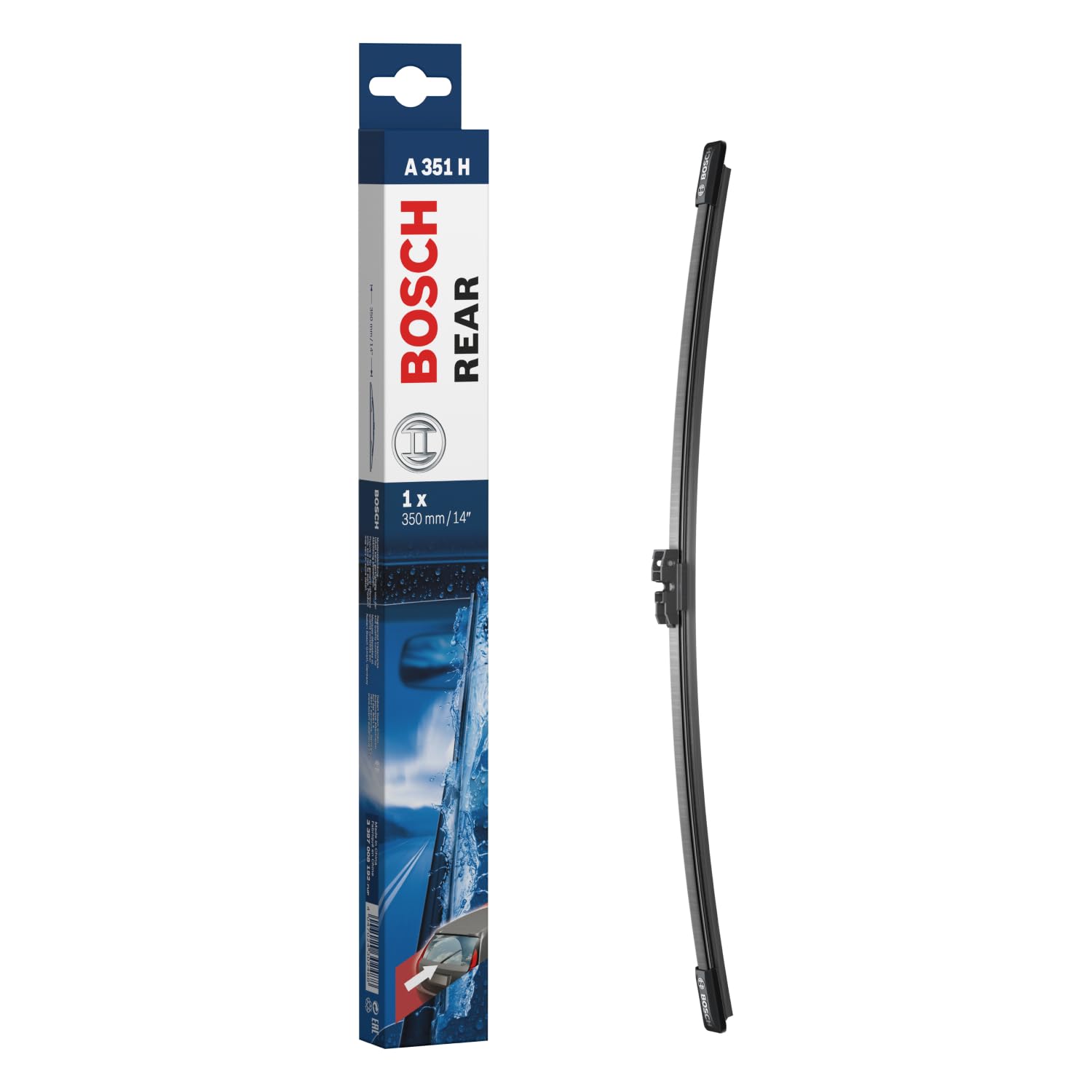 1x Wiper Blade (Single) A351H / 3397008192 Bosch Aerotwin Rear 14"" (350mm)