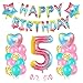 5 Anniversaire Fille Ballon, Decoration Anniversaire Fille 5 ans, Ballon Anniversaire 5 An Filles, Rose Ballon Chiffre 5, Ballon 5 Ans Fille, Anniversaire Fille 5 an Parti Décoration