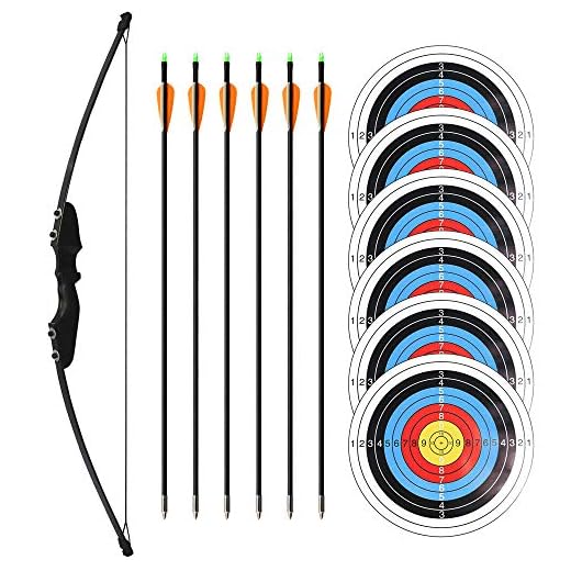 30 Lbs Bow Set - Recurve Bow and Arrows Set for Right Handed Adults or Archery Beginners with 6 Arrows and 6 Target Faces, Takedown Recurve Bow Kit for Outdoor Training Target Practice - Enrack