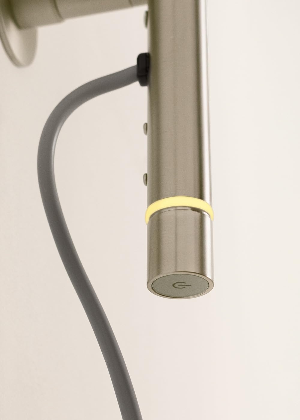 CREATE/Warm Towel Tube/Sèche-Serviettes électrique 2 Barres Acier Inoxydable/Design Vertical, 150x13 cm, 2 réglages de température, minuterie, Acier Inoxydable, 120W