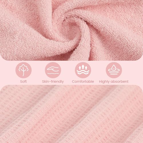 WYTbaby Bademantel Kinder 100% Baumwolle Weich Flauschiges Frottee Kinder Morgenmantel Mit Kapuze für Jungen und Mädchen 6-8 Jahre