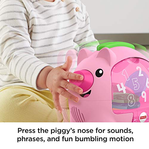 Fisher-Price Laugh & Learn Musical Toy Count & Rumble Piggy Bank With Songs And Motion For Baby & Toddler Ages 6+ Months #TOP2