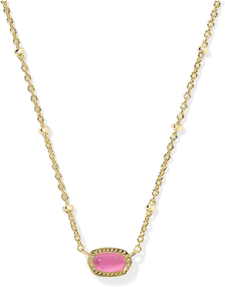 Mini Elisa 14k Collar con colgante corto satelital chapado en oro, joyas de moda para mujer